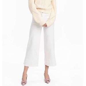 H&M white denim culottes